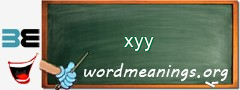 WordMeaning blackboard for xyy